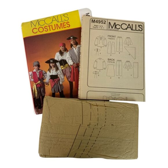 McCalls M4952 Pirate Costume Sewing Pattern Adult Sizes XS-XL 2005 - Picture 3 of 4